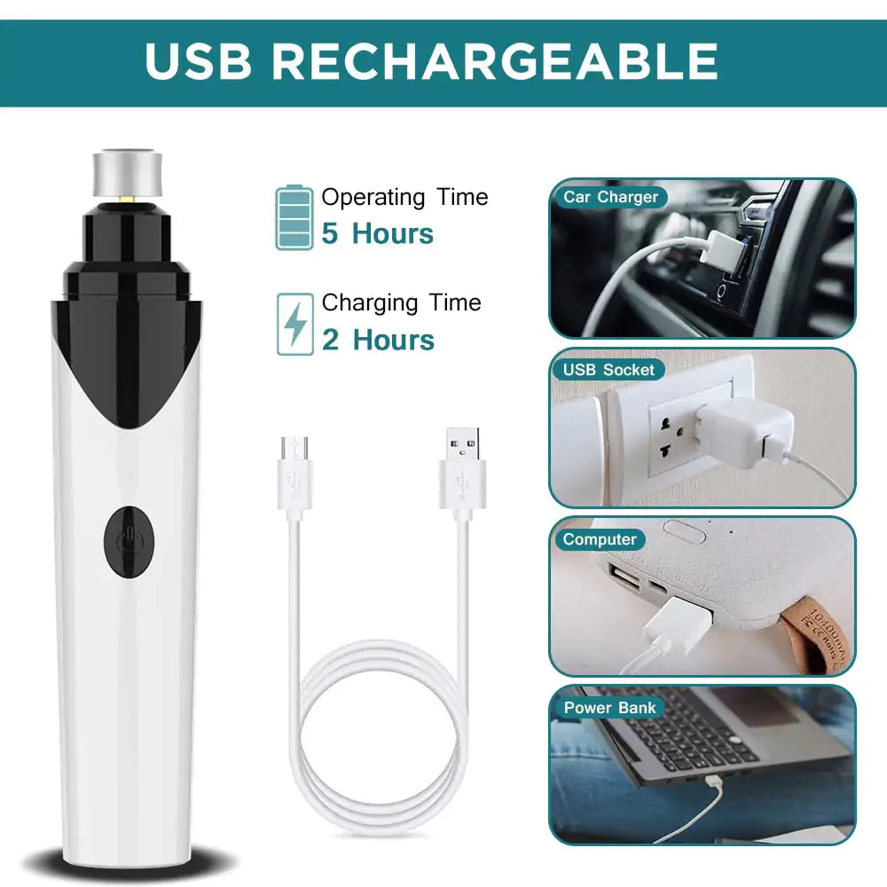 Pet Nail Grinder Electric Trimmer